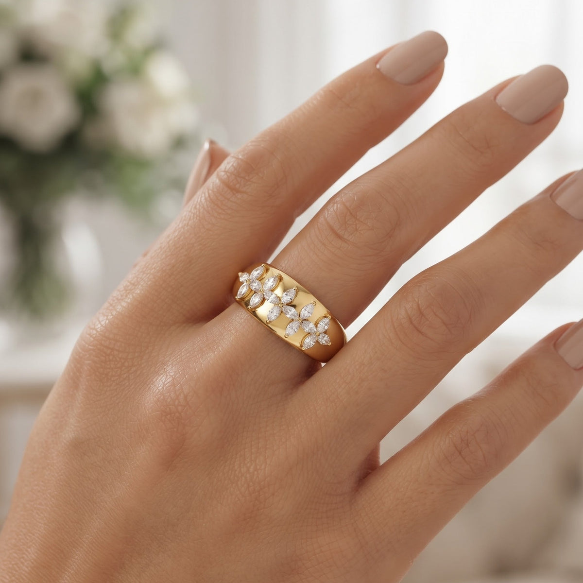 The Marquise Bloom Ring